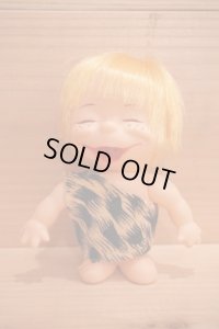 原始人？ 舌だし ソフビ人形