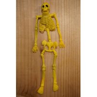 ラバー ガイコツ チープトイ 【黄】