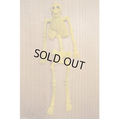 画像1: ラバー ガイコツ チープトイ 【黄】