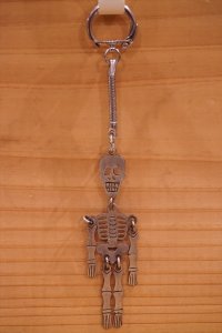 ガイコツ キーホルダー 【銀】