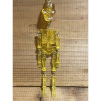 スカル クリア キーホルダー【黄】