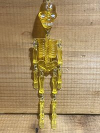 スカル クリア キーホルダー【黄】