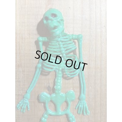 画像2: ラバー ガイコツ チープトイ【緑A】