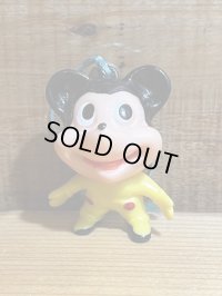 ミッキーマウス風 ソフビ 根付【A2】