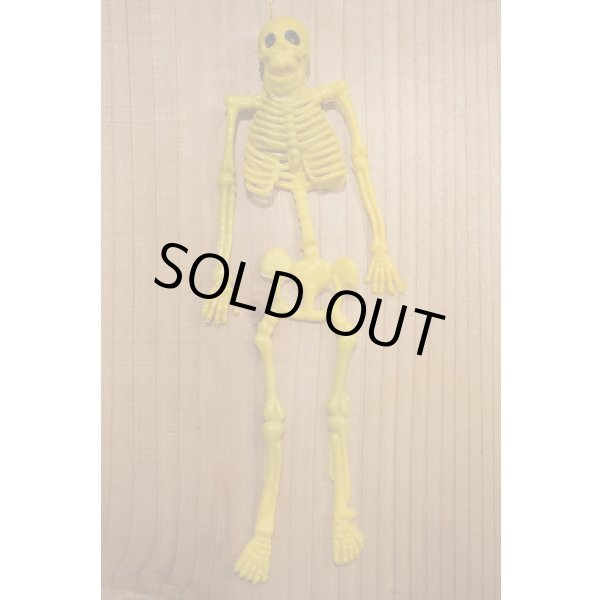 画像1: ラバー ガイコツ チープトイ 【黄】 (1)