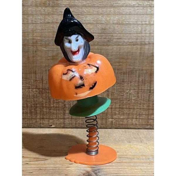 画像1: Pumpkin&Witch Jumping Toy (1)
