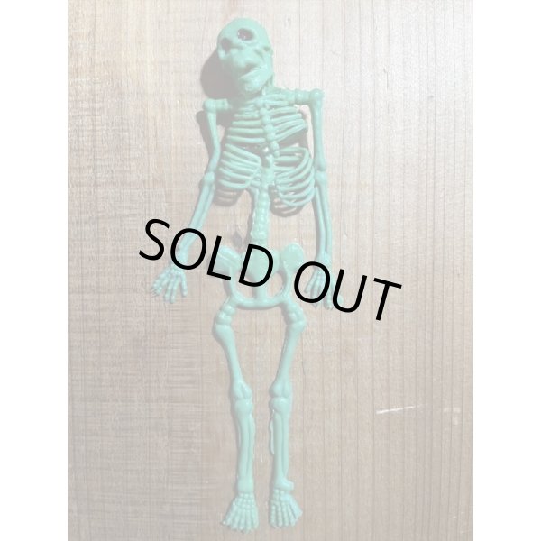 画像1: ラバー ガイコツ チープトイ【緑A】 (1)