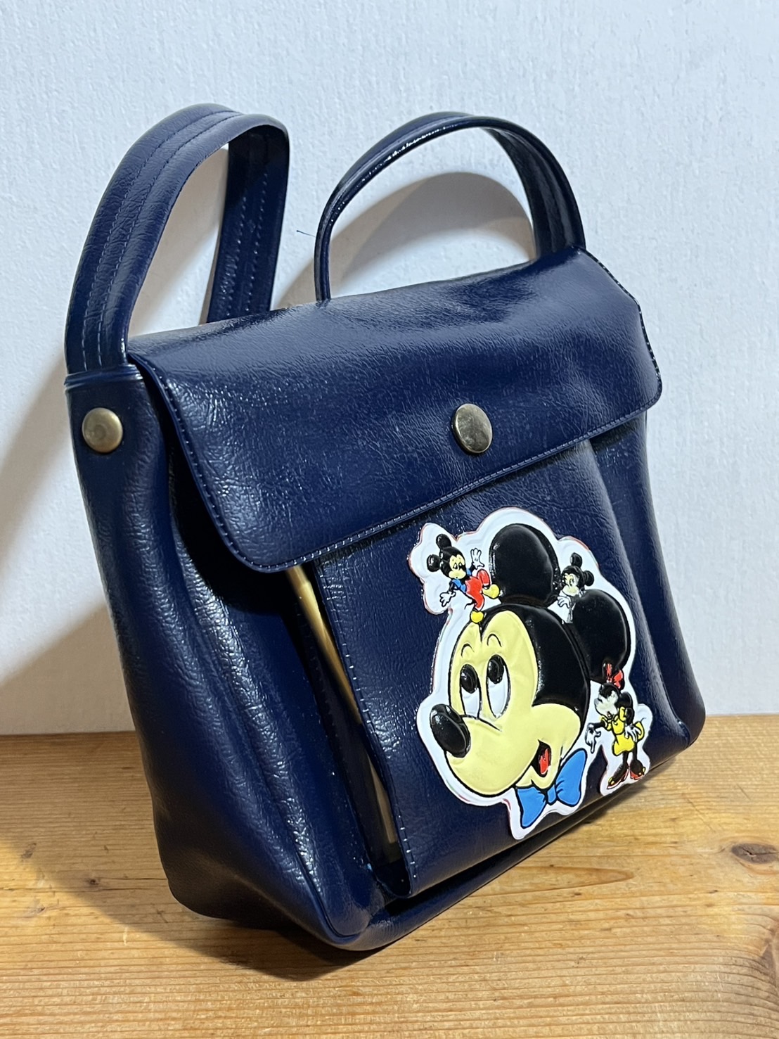 ミッキーマウス　バック パチ物 ミッキーマウス バッグ【紺】 - DRODD